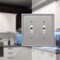 Amerelle Wall Plate, Number of Gangs: 2 gang Metal, Brushed Nickel Finish, Gray 74TTBN - alternate 2